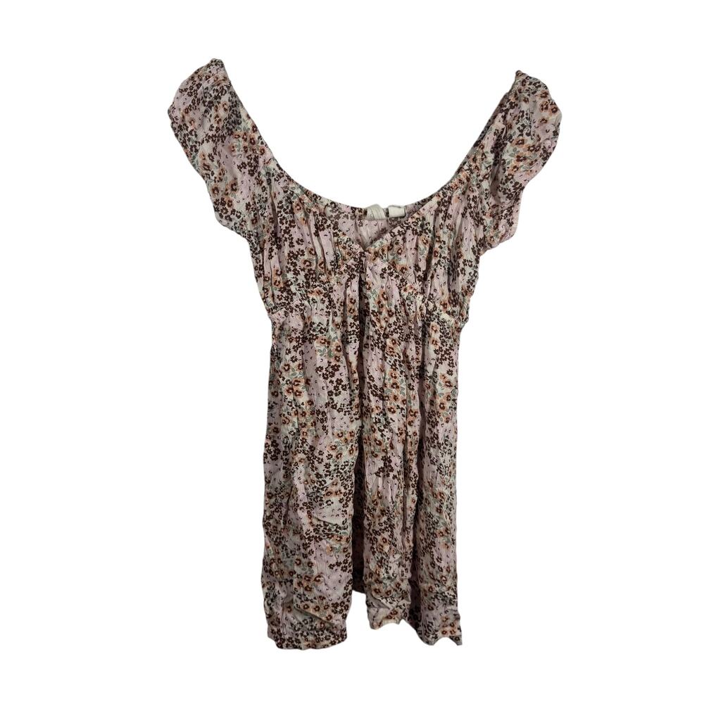 Roxy Top Women S Ditsy Floral Empire Waist Off Shoulder Babydoll Y2K Beach Boho